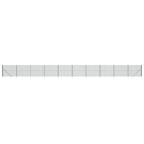 VidaXL vidaXL Maschendrahtzaun mit Bodenhülsen Grün 1,8x25 m 1