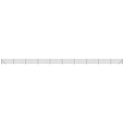 VidaXL vidaXL Maschendrahtzaun mit Bodenhülsen Anthrazit 1x25 m 1