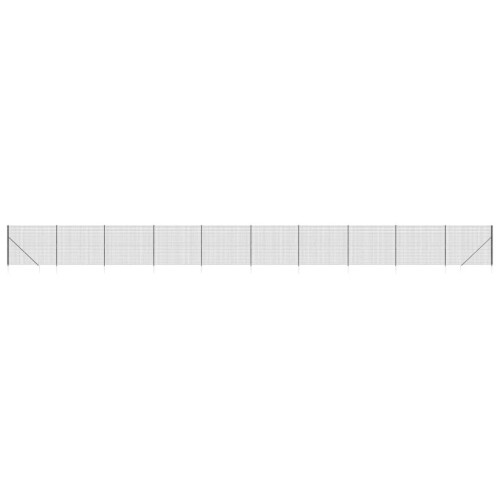 VidaXL vidaXL Maschendrahtzaun mit Bodenhülsen Anthrazit 1,4x25 m 1