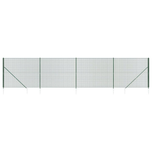 VidaXL vidaXL Maschendrahtzaun mit Bodenhülsen Grün 2x10 m 1