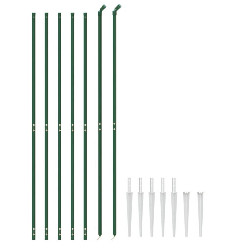 VidaXL vidaXL Maschendrahtzaun mit Bodenhülsen Grün 2x10 m 2