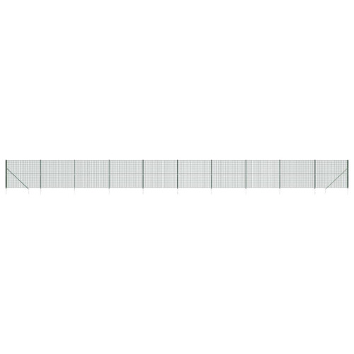VidaXL vidaXL Maschendrahtzaun mit Bodenhülsen Grün 1,4x25 m 1