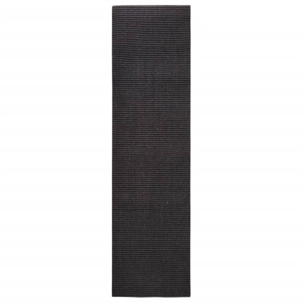 (black, 80 x 300 cm) vidaXL Sisal Rug Scratching Mat Sisal Carpet Area Rug for Scratching Post