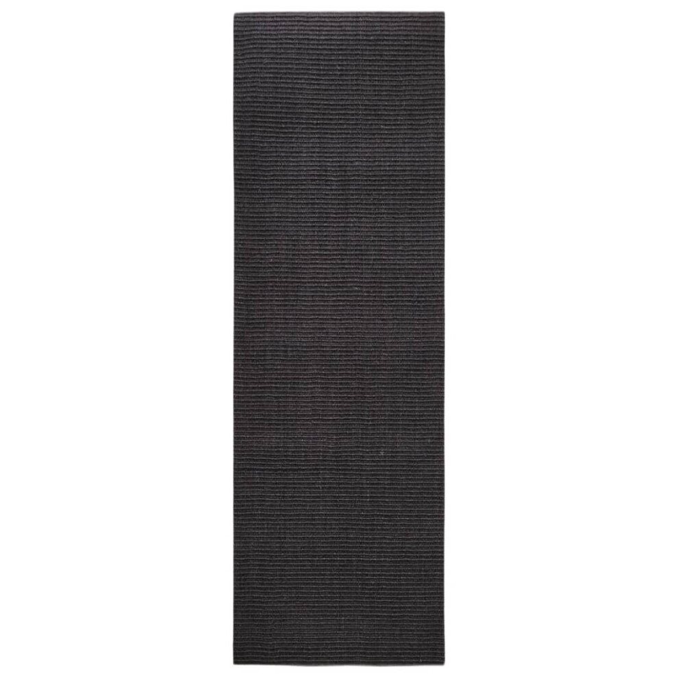 (black, 80 x 250 cm) vidaXL Sisal Rug Scratching Mat Sisal Carpet Area Rug for Scratching Post