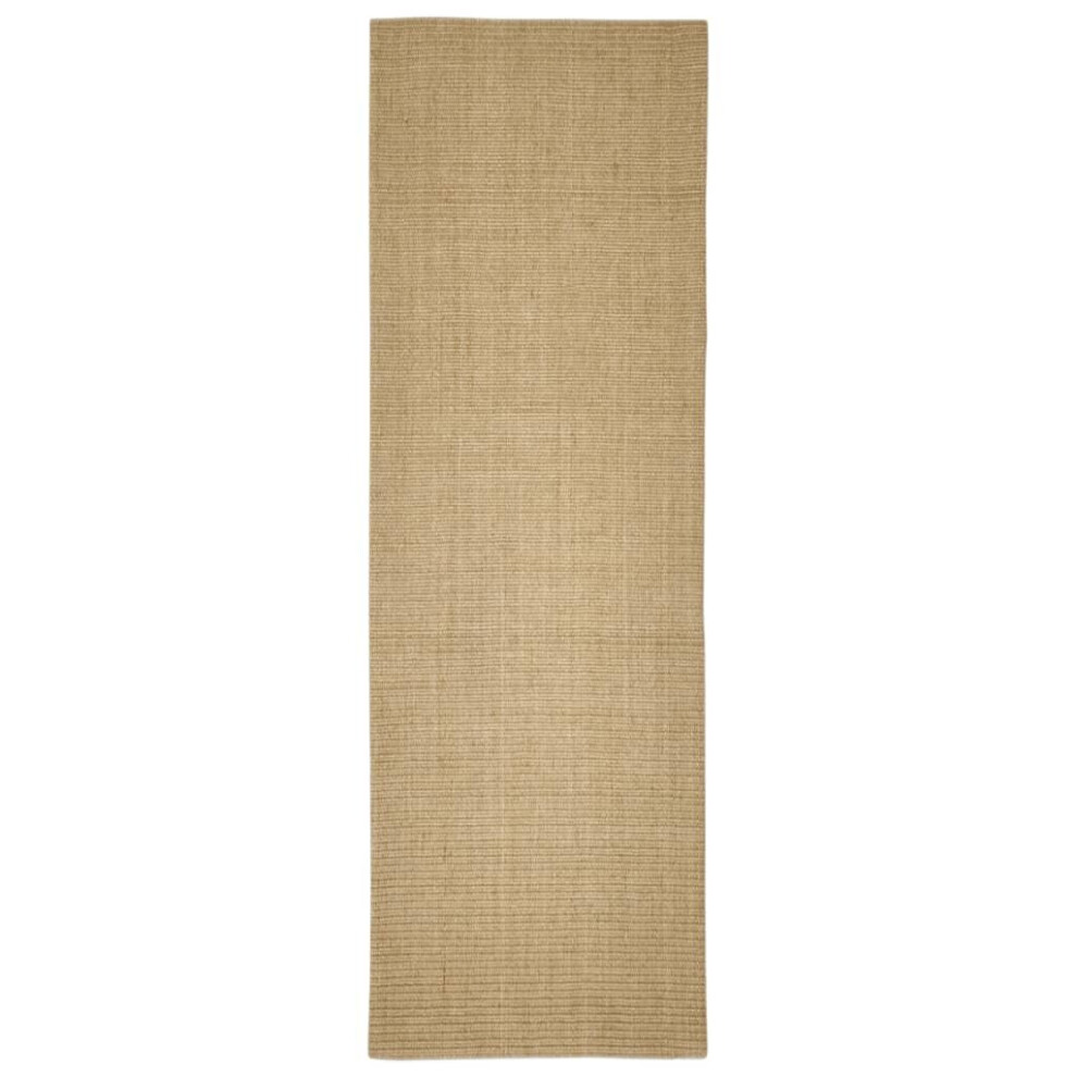 (light brown, 80 x 250 cm) vidaXL Sisal Rug Scratching Mat Sisal Carpet Area Rug for Scratching Post