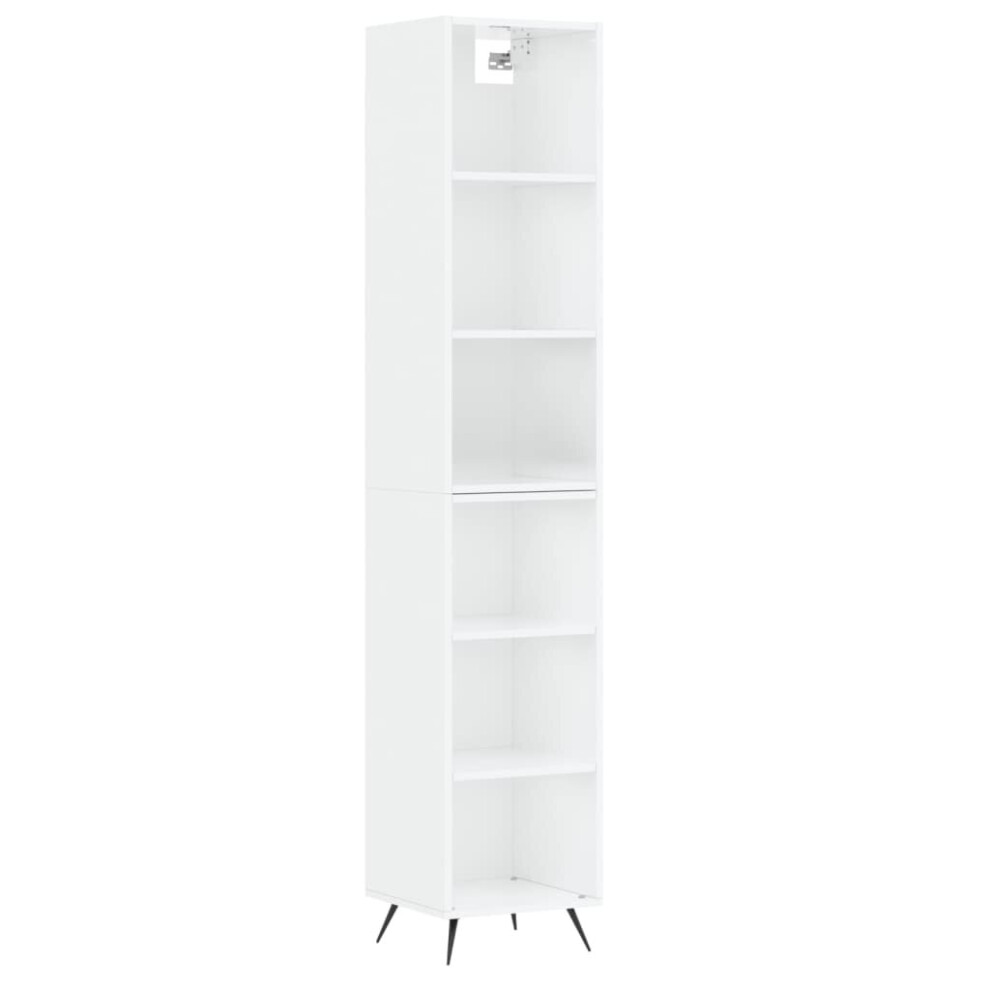 (high gloss white, 3 shelves) vidaXL Highboard Sideboard Cupboard Storage Cabinet White Engineered Wood