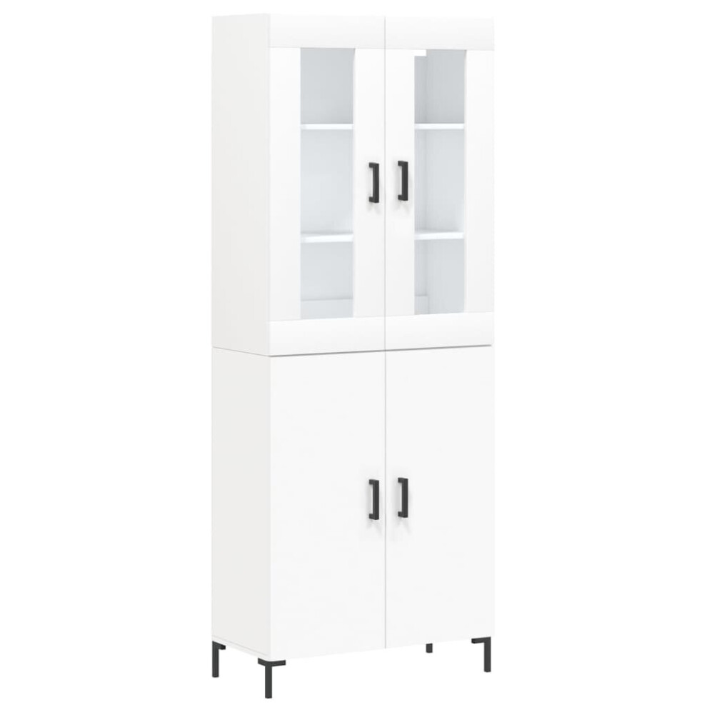 (white, 2 doors) vidaXL Highboard Sideboard Tall Storage Cabinet Side Cabinet Engineered Wood