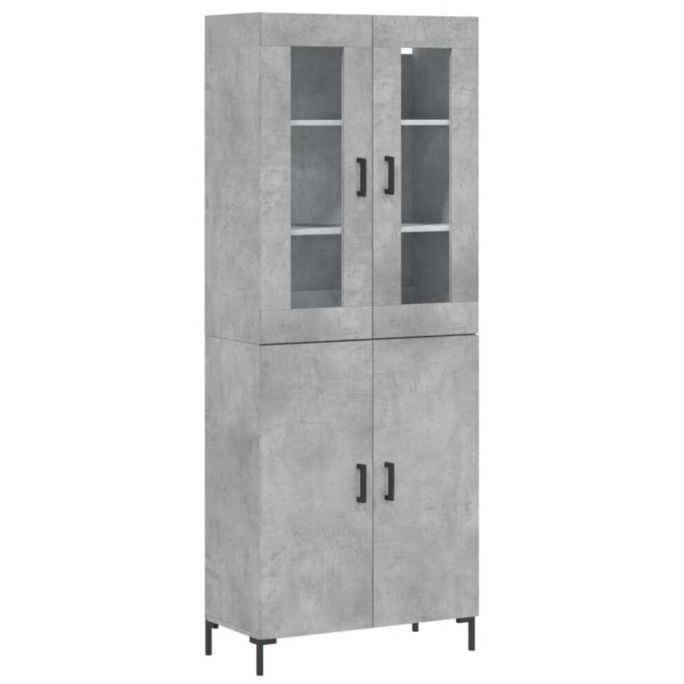 (concrete grey, 2 doors) vidaXL Highboard Sideboard Tall Storage Cabinet Side Cabinet Engineered Wood