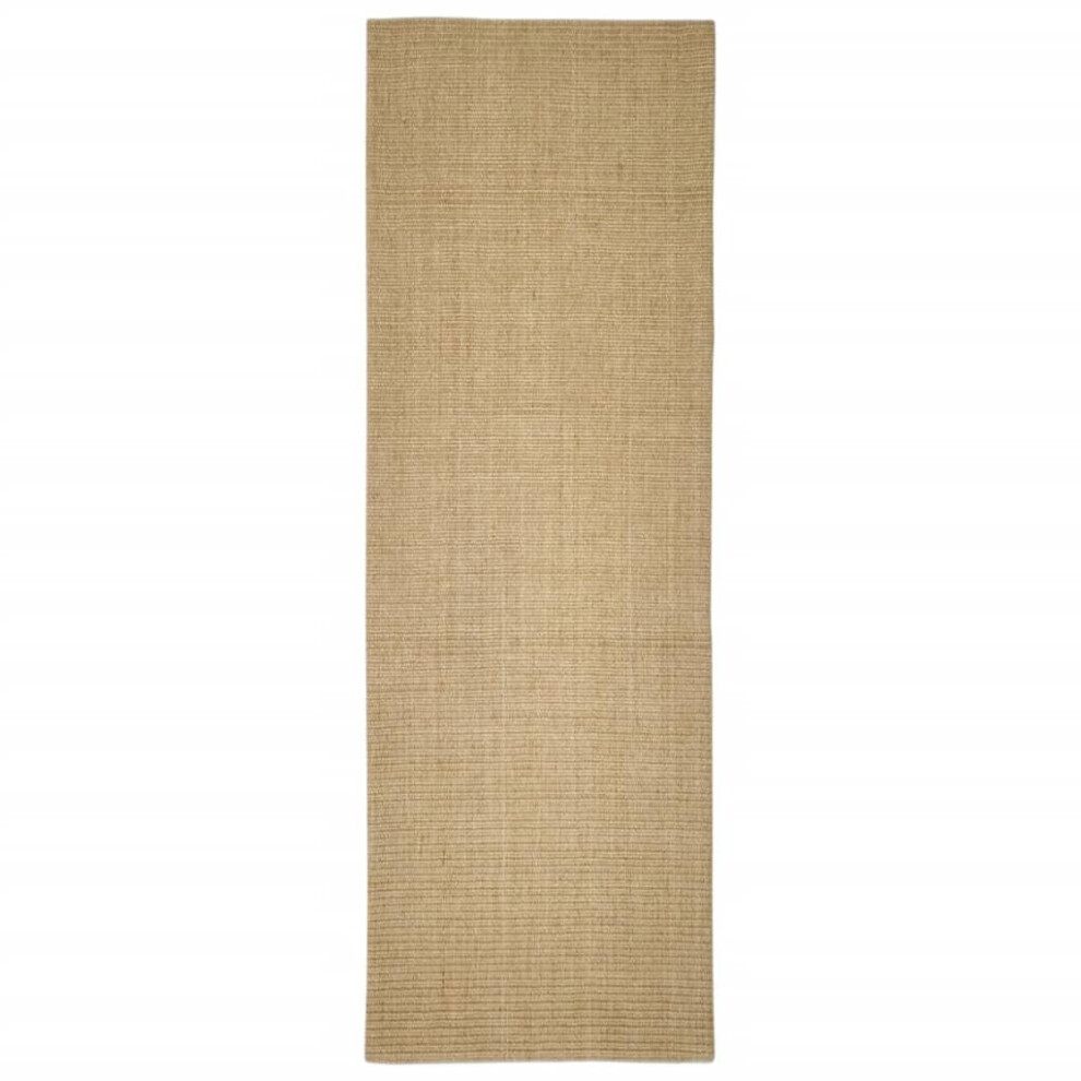 (light brown, 66 x 200 cm) vidaXL Sisal Rug Scratching Mat Sisal Carpet Area Rug for Scratching Post