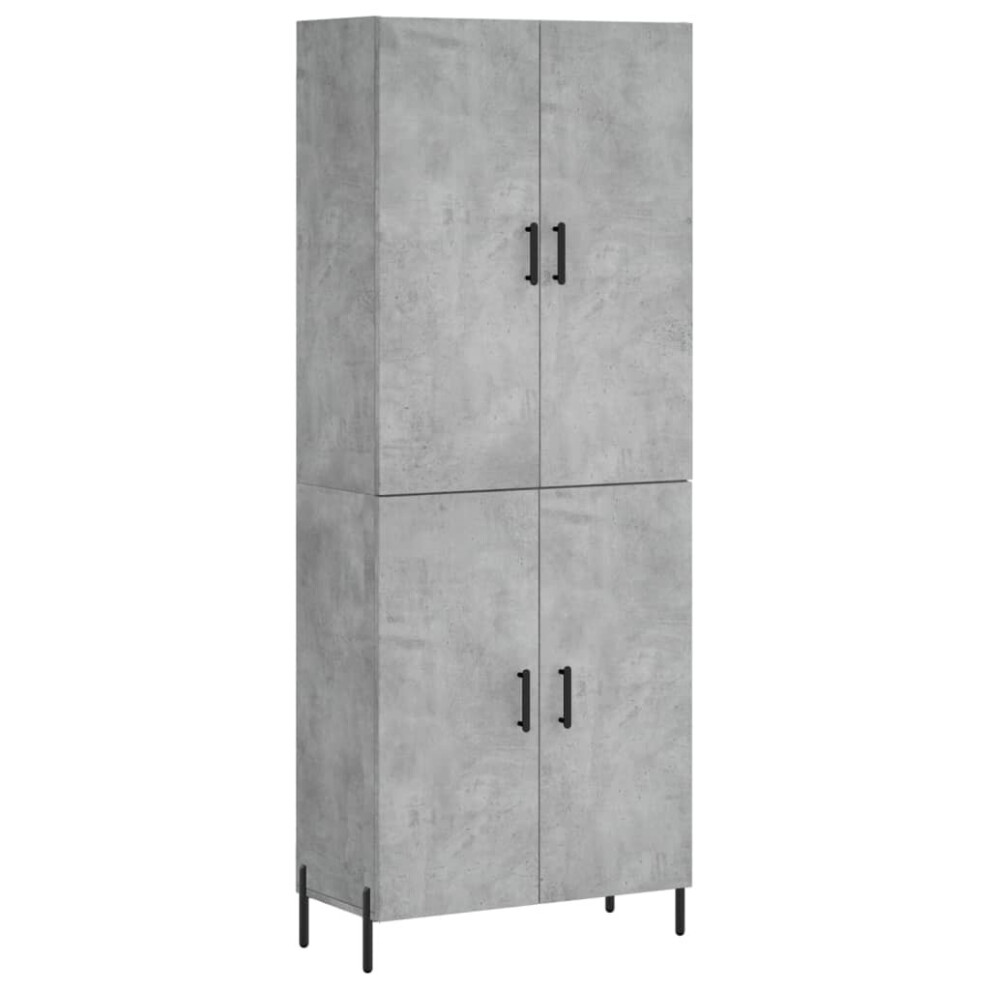 (concrete grey, 2 doors) vidaXL Highboard Sideboard Storage Cabinet Side Cabinet White Engineered Wood