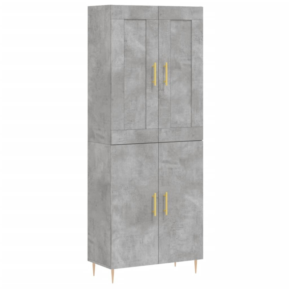 (concrete grey, 2 doors) vidaXL Highboard Sideboard Tall Storage Cabinet Side Cabinet Engineered Wood