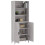 VidaXL (grey sonoma, 2 doors) vidaXL Highboard Sideboard Storage Cabinet High Gloss White Engineered Wood 3