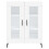 VidaXL (white, 2 glass doors) vidaXL Highboard Sideboard Storage Cabinet High Gloss White Engineered Wood 8