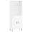 VidaXL (white, 2 doors) vidaXL Highboard Sideboard Storage Cabinet High Gloss White Engineered Wood 2