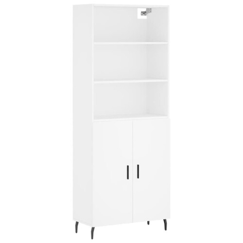 VidaXL (white, 2 doors) vidaXL Highboard Sideboard Storage Cabinet High Gloss White Engineered Wood 1
