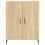 VidaXL (sonoma oak, 2 doors) vidaXL Highboard Sideboard Storage Cabinet High Gloss White Engineered Wood 8