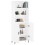 VidaXL (white, 2 doors) vidaXL Highboard Sideboard Storage Cabinet High Gloss White Engineered Wood 3
