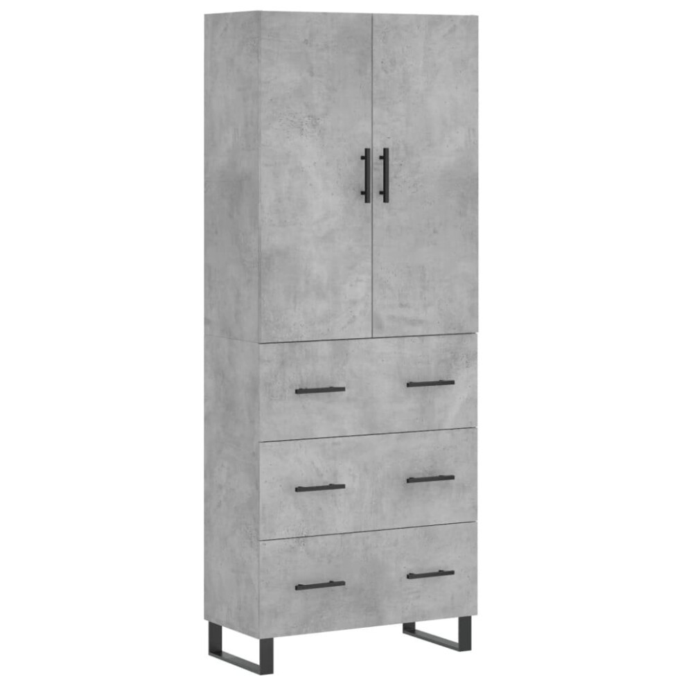 VIDAXL Sideboard - 2 Door 3 Drawer - Concrete Grey - Image 2