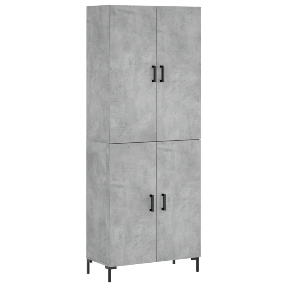 (concrete grey, 2 doors) vidaXL Highboard Sideboard Storage Cabinet Side Cabinet White Engineered Wood