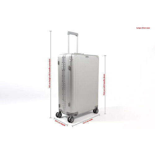 Aluminium Suitcase 29" Check In Premium Spinner Case - Silver 2
