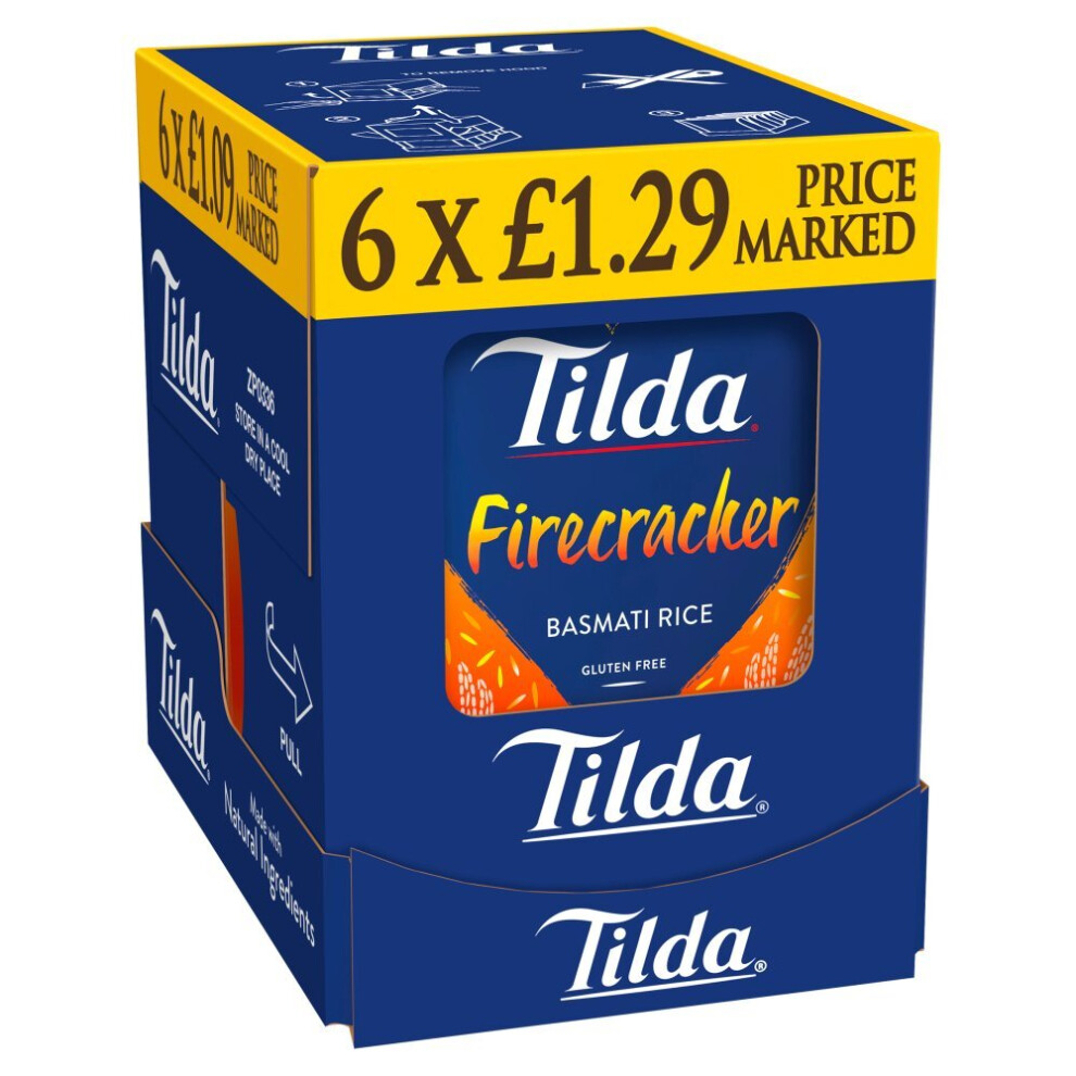 Tilda Firecracker Basmati Rice 250g ( pack of 6 )