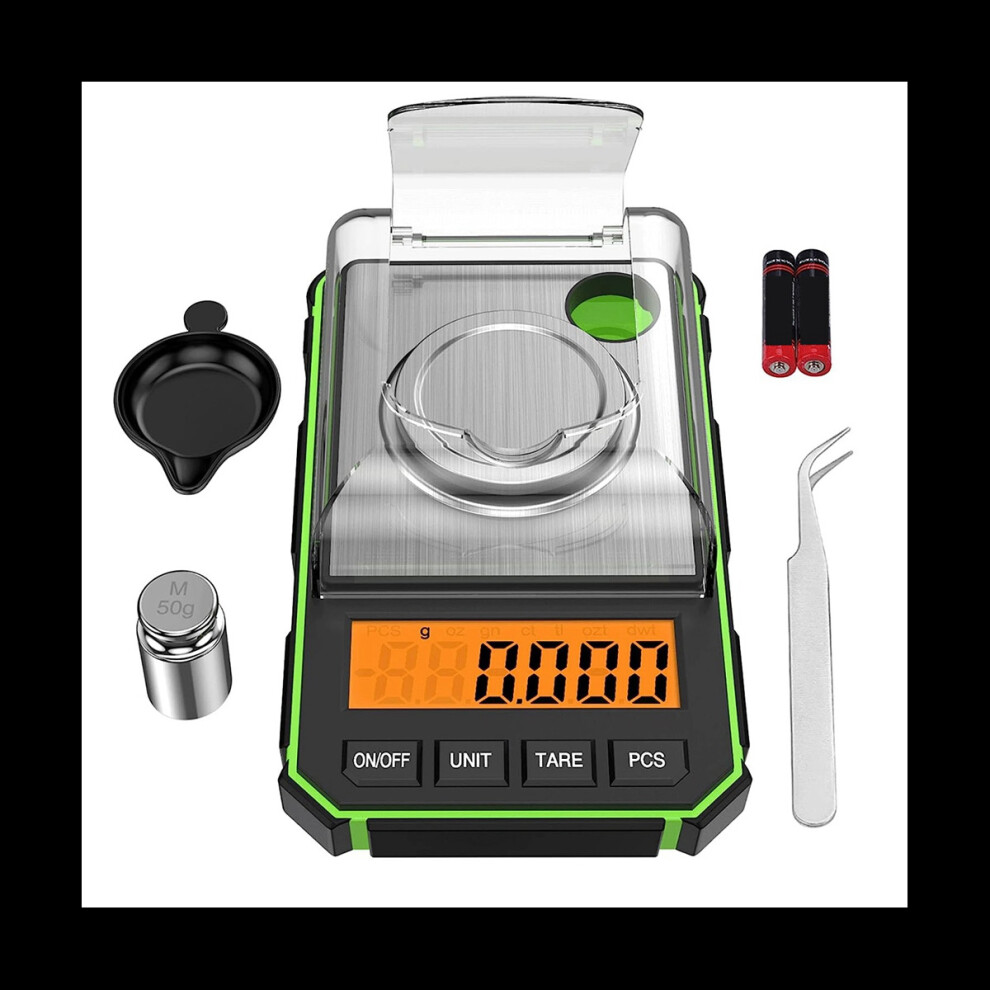 Fine Scale 0.001G, Digital Milligram Scale 50G / 0.001G, Digital Pocket Scale with LCD Display, Lab Digital Scale,Red