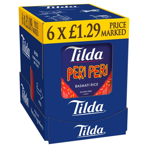 Tilda Peri Peri Basmati Rice 250g ( pack of 6 )