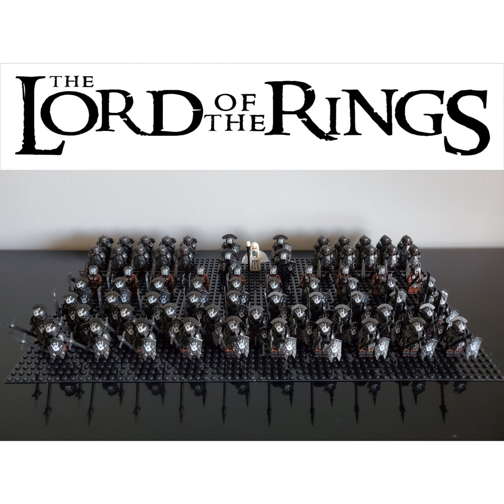 (Orc Heavy Battalion Infantry Army 74PCS) LOTR Dwarf Heavy Battalion Infantry Army Building Block Minifigures 61PCS/Set