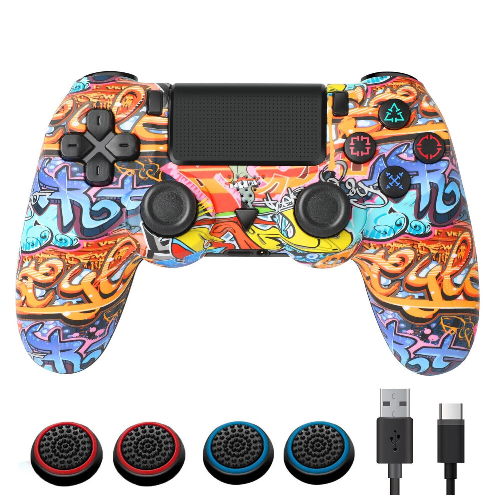 Playstation 4 Controller Bluetooth Wireless PS4 Graffiti Design