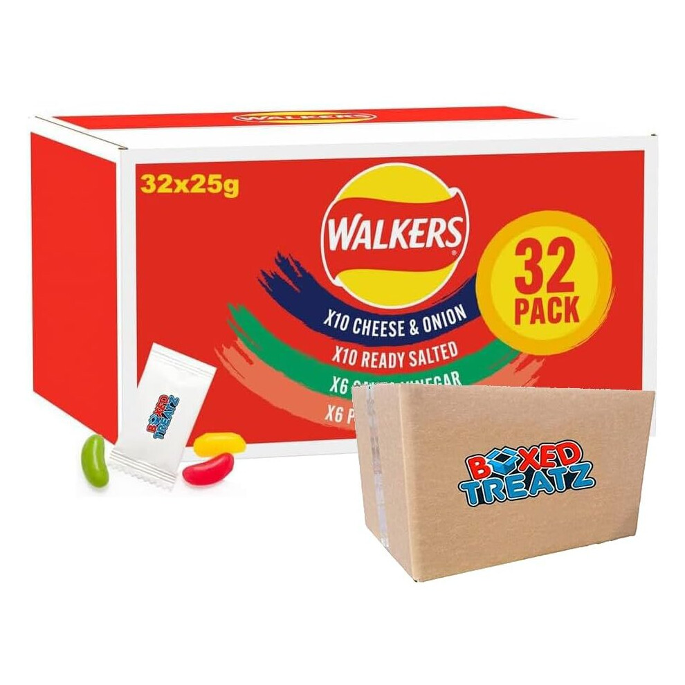 Walkers Classic Variety Box Of Crisps 32X25g, 4 Flavours