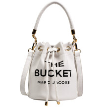 (2) Women Handbags PU Leather Drawstring Bucket Bag Purse Shoulder Tote Bags