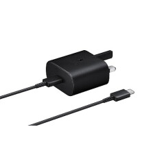 Samsung Galaxy Official 25W Super Fast Charging Travel Adapter (with USB-C to C Data Cable), Black