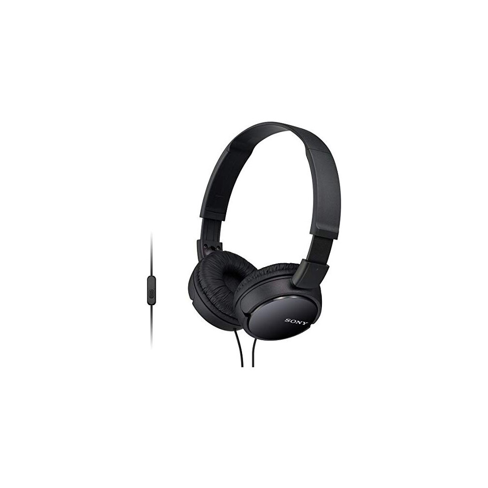 Sony MDR-ZX110AP Overhead Headphones with In-Line Control - Black