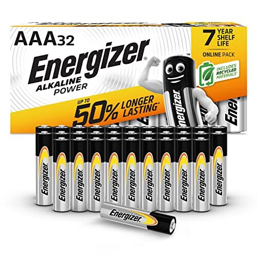 Energizer Energizer E301658100 AAA Batteries, Alkaline Power, Triple A Battery Pack, Amazon Exclusive (Packaging may vary), 32 Pack 1
