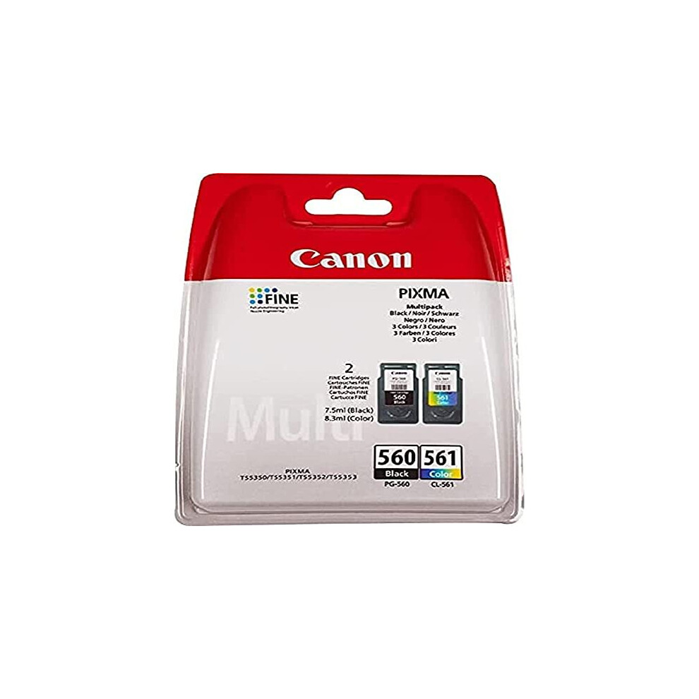 Canon PG560 Black & CL561 Colour Original Ink Cartridge Combo Pack