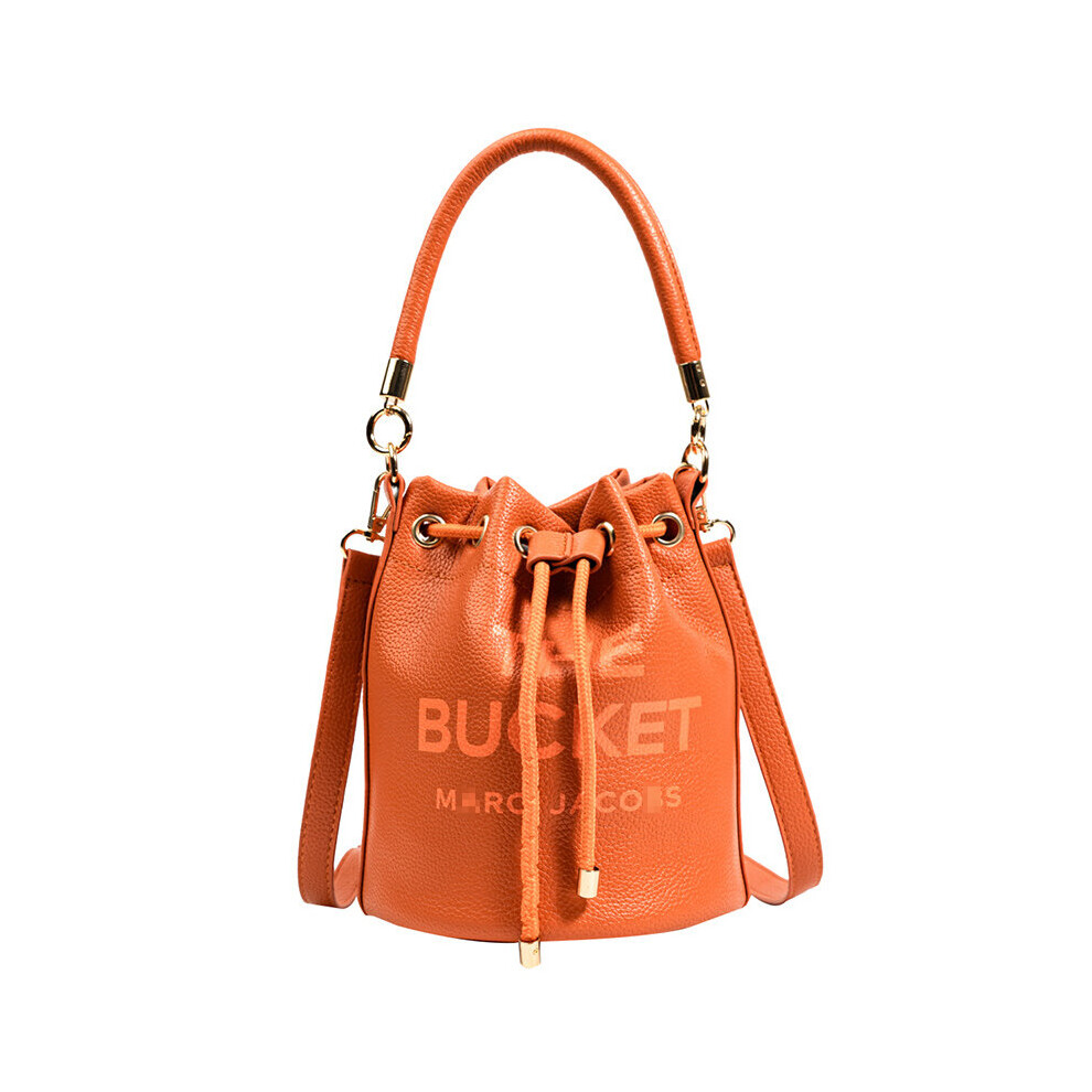 (8) Women Handbags PU Leather Drawstring Bucket Bag Purse Shoulder Tote Bags