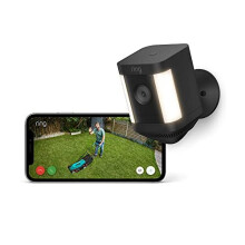Ring Spotlight Cam Plus Battery by Amazon | Wireless outdoor Security Camera 1080p HD Video, Two-Way Talk, LED Spotlights, Siren