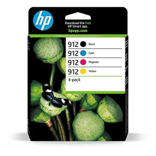 HP 6ZC74AE 912 Original Ink Cartridges, Black/Cyan/Magenta/Yellow, Multipack