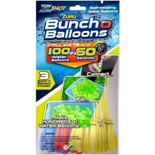 Zuru 6052408 Bunch O Balloons Rapid Filling Water Balloons Plastic Rubber, Assorted Color - 100 Piece