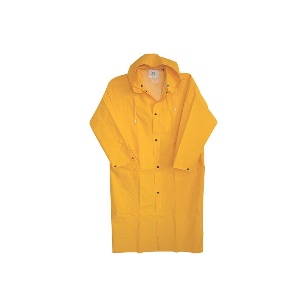 Boss 85884 PVC-Coated Rayon Rain Jacket, Yellow - Small