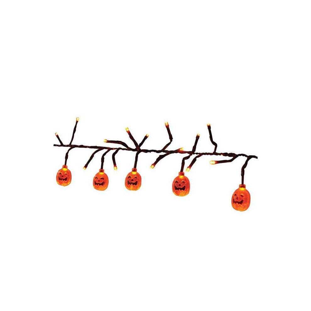 Celebrations 9086280 9 ft. LED Pumpkins Lights, Orange - 120 Count