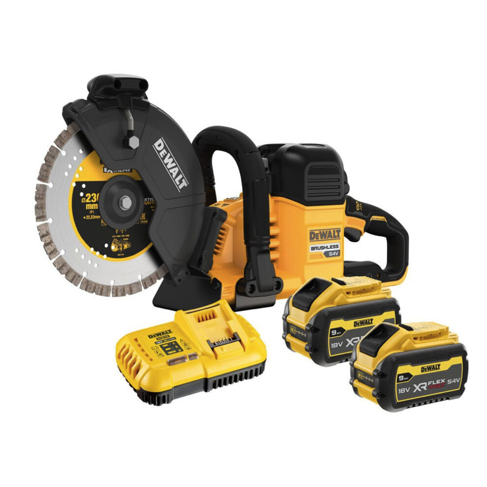 Dewalt DCS691X2 54v XR Flexvolt Cut Off Saw 230mm Wireless - 2x 9ah