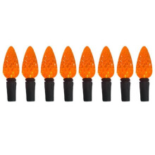 Celebrations 9086858 2 in. ED Halloween Lights, Orange - 100 Count