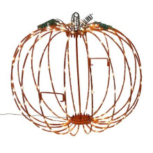 Celebrations 9086999 14 in. ED Prelit Short Foldable Pumpkin Tabletop Decor, White - 216 Count