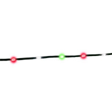 Celebrations 9086871 33 ft. LED String Ribbon Light, Red, Green & Pure White - 200 Count