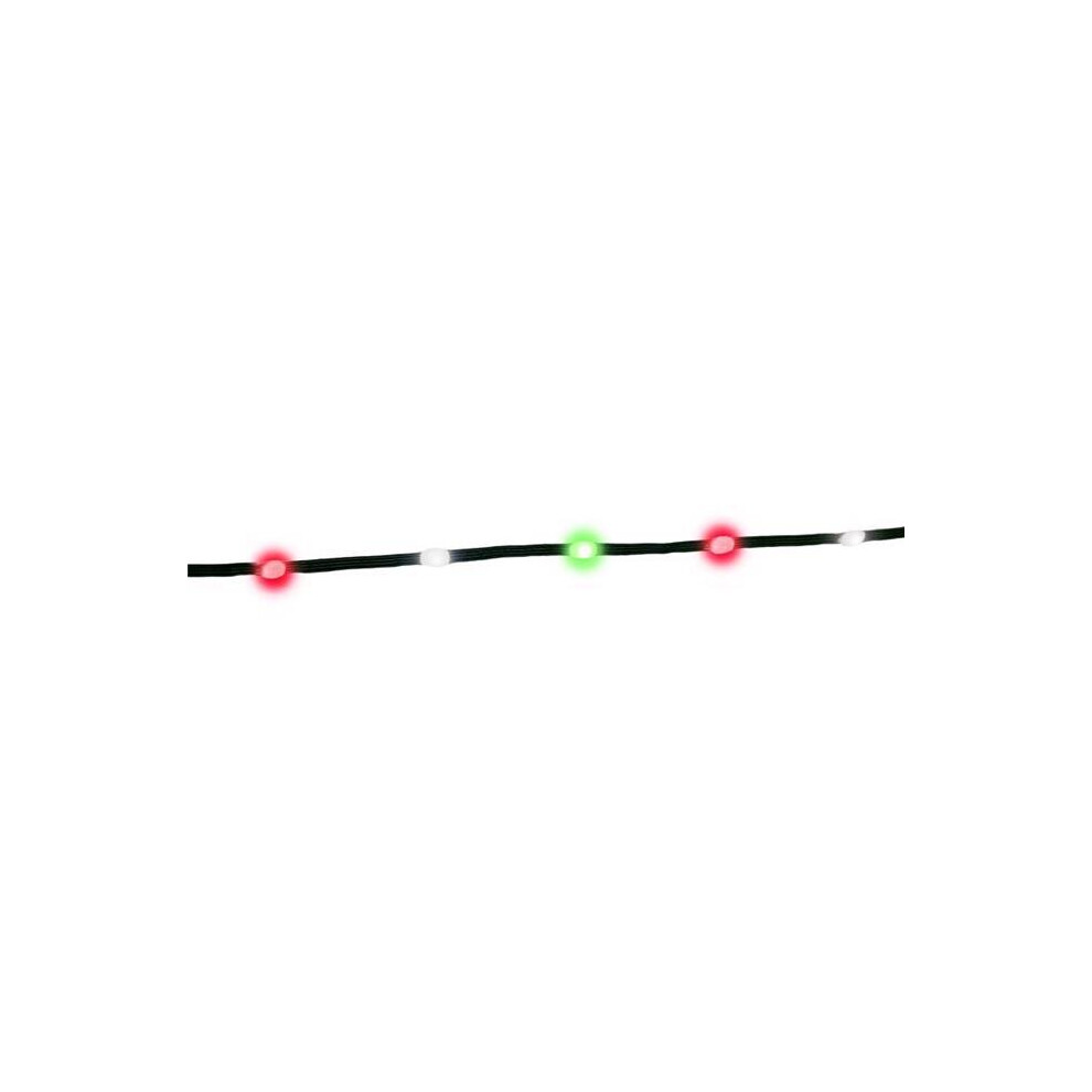Celebrations 9086871 33 ft. LED String Ribbon Light, Red, Green & Pure White - 200 Count