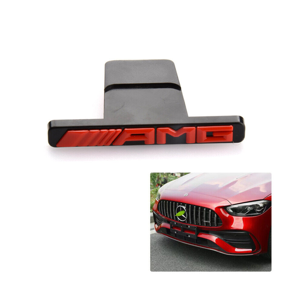 (Red) Mercedes T Shape Amg Logo Amg Emblem Gt Grille Red 4754135872204