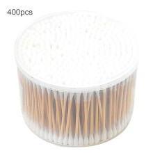 (400PCS) Makeup Remover Cotton Swab Q Tip Wooden Handle Cleaning Double Head Ear Cosmetic
