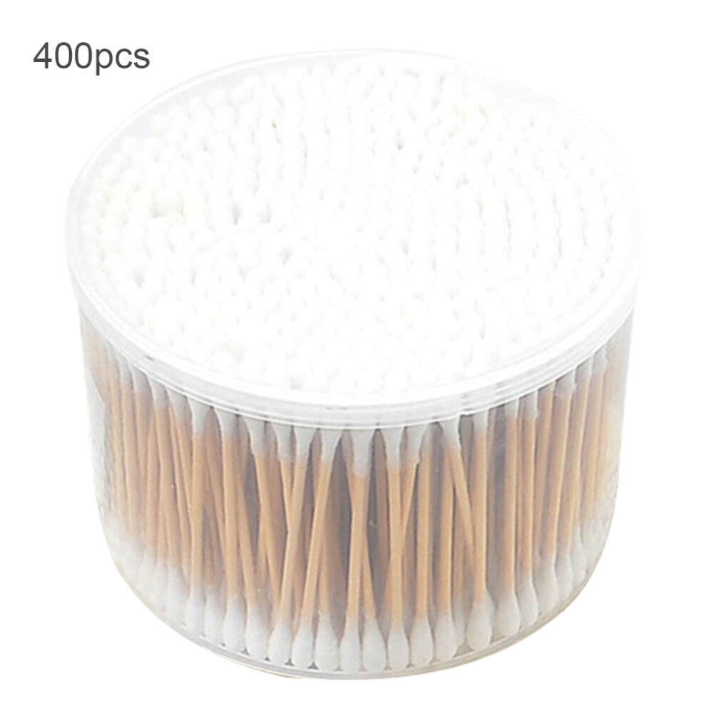 (400PCS) Makeup Remover Cotton Swab Q Tip Wooden Handle Cleaning Double Head Ear Cosmetic