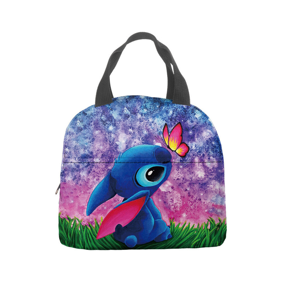 (Stch-10) Cartoon Stitch Lunch Bag Oxford Insulated Lunchbox Aluminium Foil Picnic Bag Tote Not,Specified